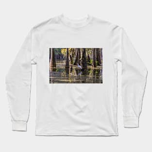 Snowy Egret in the Swamp Long Sleeve T-Shirt